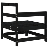 Divani Angolari da Giardino 2 pz Neri in Legno Massello di Pino 825510