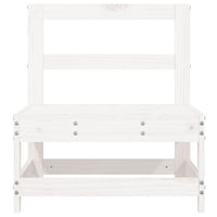 Divani Centrali da Giardino 2 pz Bianchi Legno Massello di Pino 825514