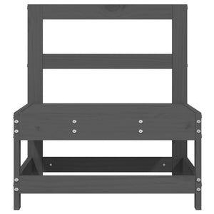 Divani Centrali da Giardino 2 pz Grigi Legno Massello di Pino 825515