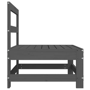 Divani Centrali da Giardino 2 pz Grigi Legno Massello di Pino 825515