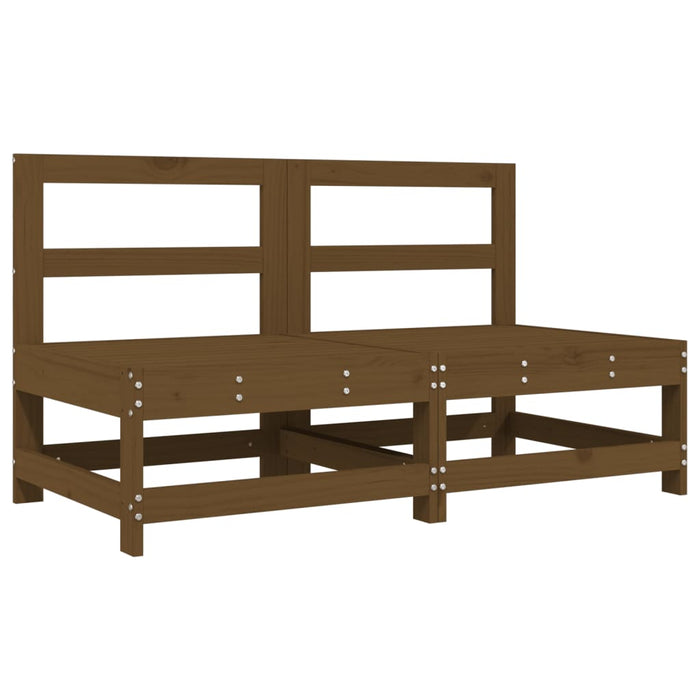 Divani Centrali da Giardino 2pz Ambra in Legno Massello di Pino 825516