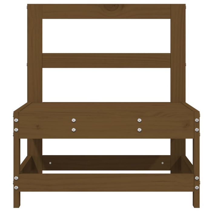 Divani Centrali da Giardino 2pz Ambra in Legno Massello di Pino 825516