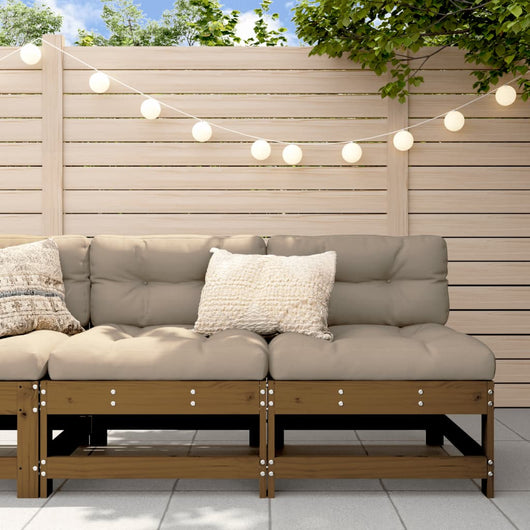 Divani Centrali da Giardino 2pz Ambra in Legno Massello di Pino 825516