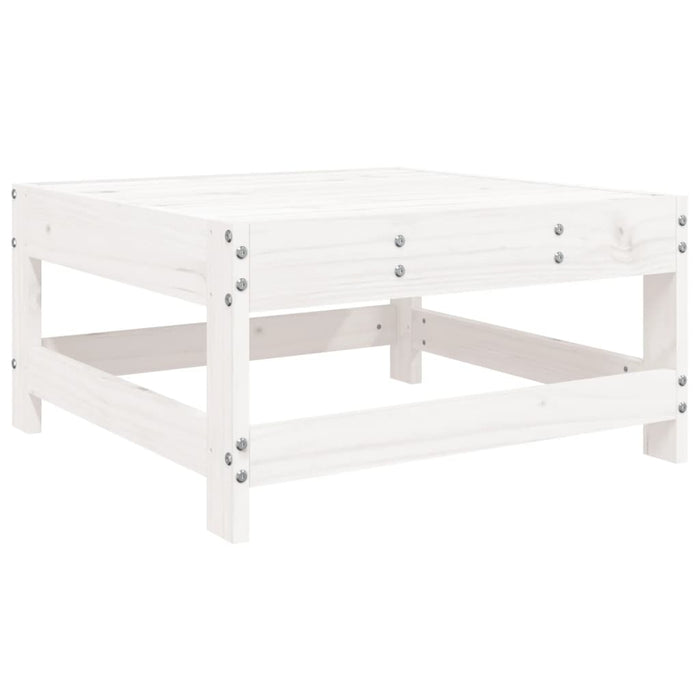 Set Salotto da Giardino 3 pz Bianco in Legno Massello di Pino 825521