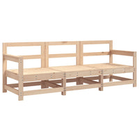 Set Salotto da Giardino 3 pz in Legno Massello di Pino 825527