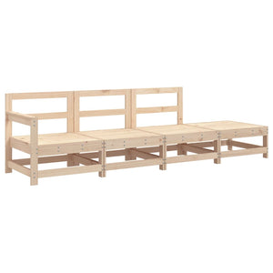 Set Salotto da Giardino 4 pz in Legno Massello di Pino 825534
