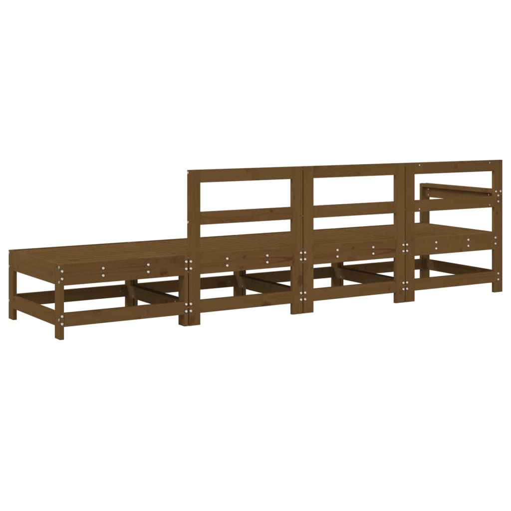 Set Salotto da Giardino 4 pz Ambra in Legno Massello di Pino 825537