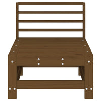 Divano Centrale da Giardino Marrone Ambra Legno Massello Pino