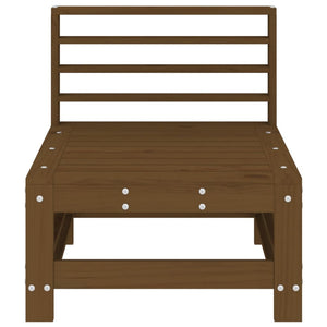 Divano Centrale da Giardino Marrone Ambra Legno Massello Pino