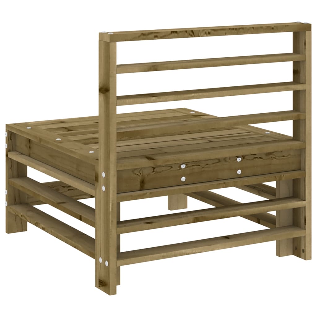 Divano Centrale da Giardino-Sofa Modulare-Divanetto da esterno in Legno di Pino Impregnato 788202