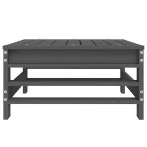 Poggiapiedi da Giardino Grigio in Legno Massello di Pino 825620