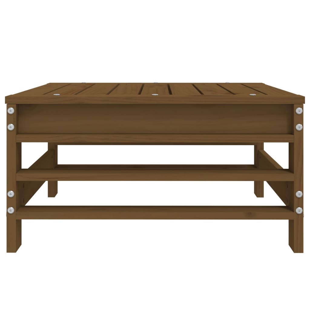 Poggiapiedi da Giardino Marrone Ambra in Legno Massello di Pino 825621