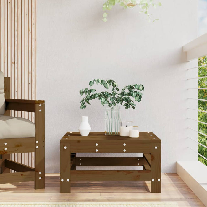 Poggiapiedi da Giardino Marrone Ambra in Legno Massello di Pino 825621