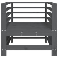 Sedie da Giardino 2pz Grigie in Legno Massello Pino 825627