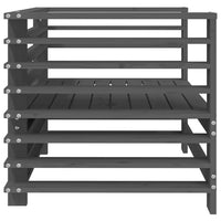 Sedie da Giardino 2pz Grigie in Legno Massello Pino 825627