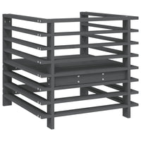 Sedie da Giardino 2pz Grigie in Legno Massello Pino 825627