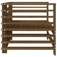 Sedie da Giardino 2 pz Marrone Ambra in Legno Massello di Pino 825628