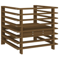 Sedie da Giardino 2 pz Marrone Ambra in Legno Massello di Pino 825628