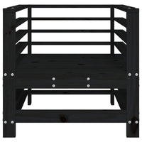 Sedie da Giardino 2 pz Nere in Legno Massello di Pino 825629