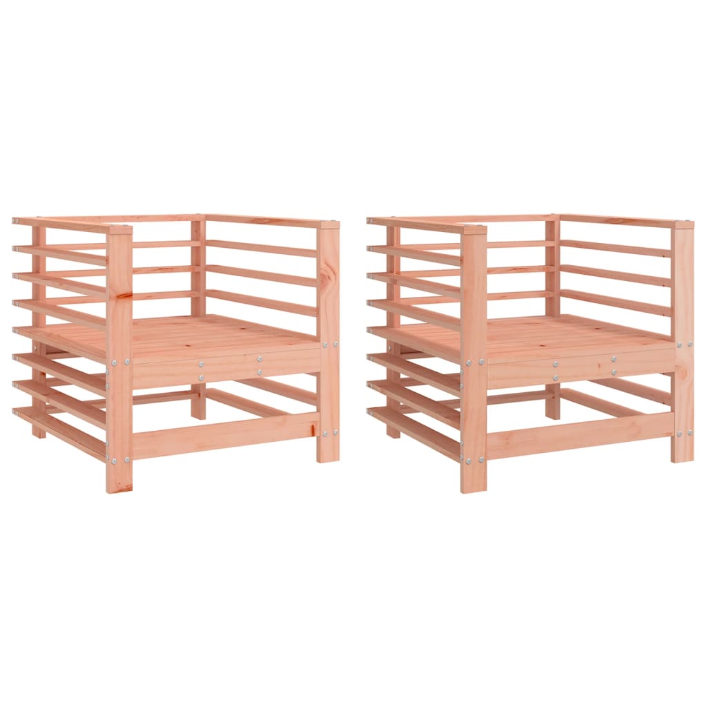 Sedie da Giardino 2 pz in Legno Massello di Douglas 825630