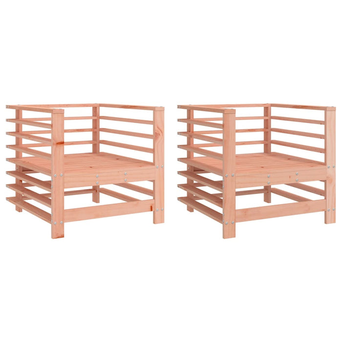 Sedie da Giardino 2 pz in Legno Massello di Douglas 825630