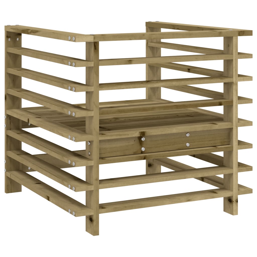 Sedie da Giardino 2 pz in Legno di Pino Impregnato 825631