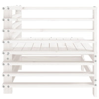 Divani Angolari da Giardino 2 pz Bianchi Legno Massello di Pino 825633