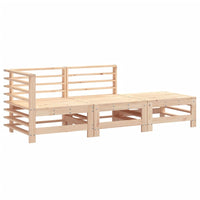Set Salotto da Giardino 3 pz in Legno Massello di Pino 825646