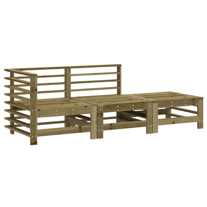 Set Salotto da Giardino 3 pz in Legno Impregnato di Pino 825652