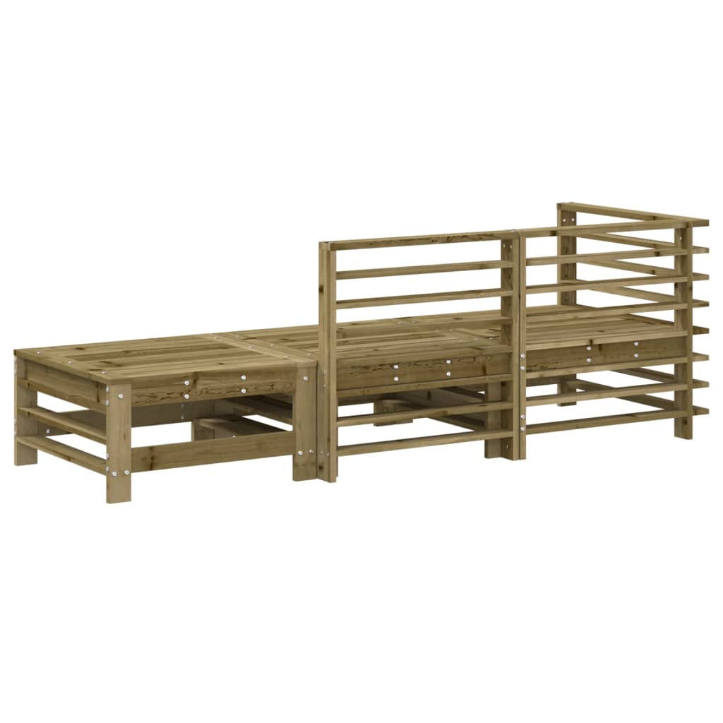 Set Salotto da Giardino 3 pz in Legno Impregnato di Pino 825652