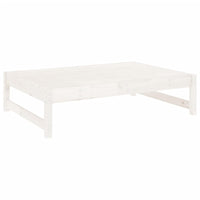 Poggiapiedi da Giardino 120x80 cm Legno Massello di Pino Bianco 825710