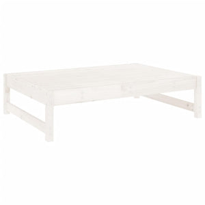 Poggiapiedi da Giardino 120x80 cm Legno Massello di Pino Bianco 825710