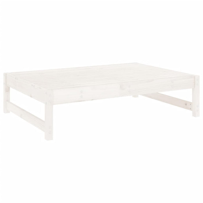 Poggiapiedi da Giardino 120x80 cm Legno Massello di Pino Bianco 825710