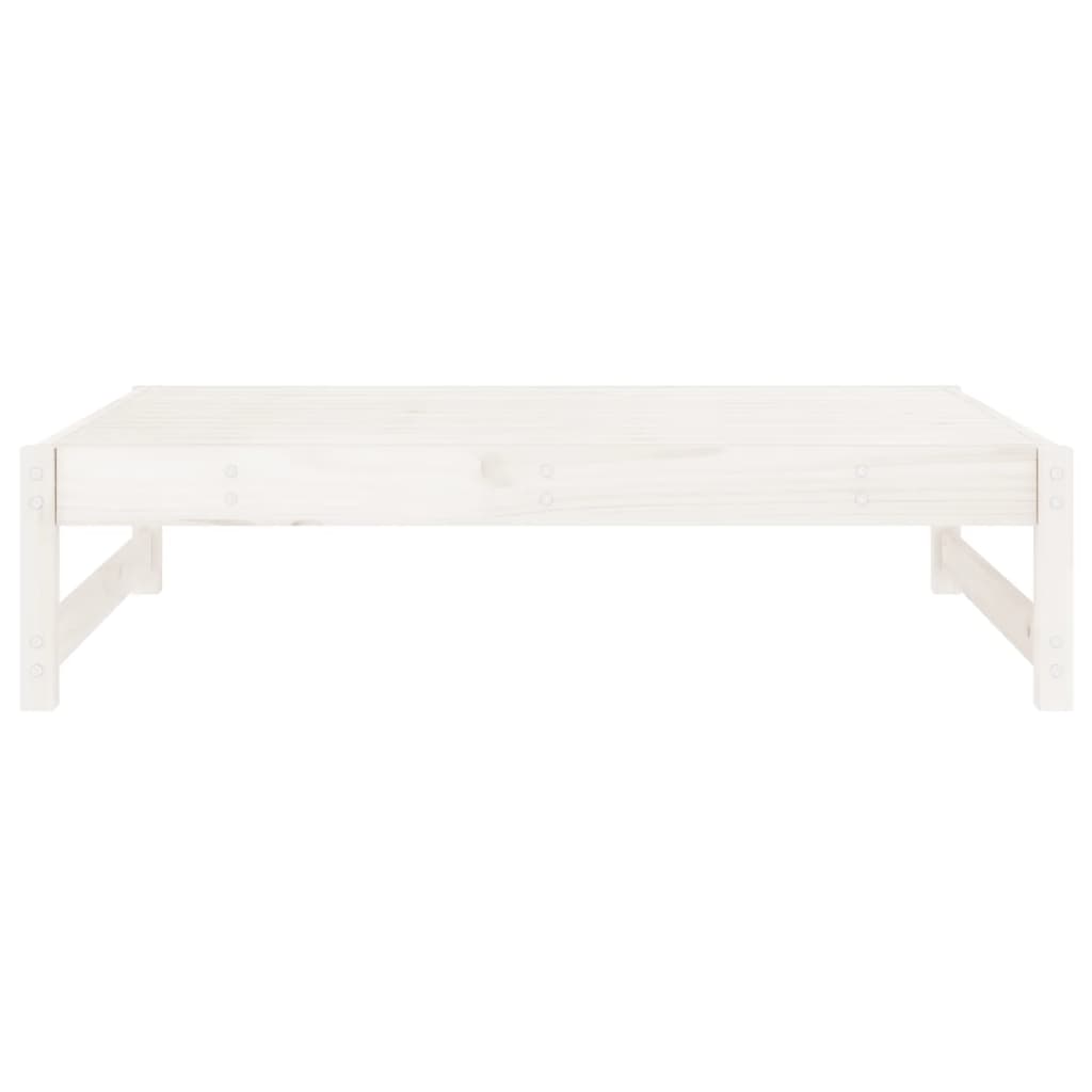 Poggiapiedi da Giardino 120x80 cm Legno Massello di Pino Bianco 825710