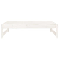 Poggiapiedi da Giardino 120x80 cm Legno Massello di Pino Bianco 825710