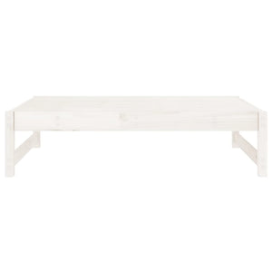 Poggiapiedi da Giardino 120x80 cm Legno Massello di Pino Bianco 825710