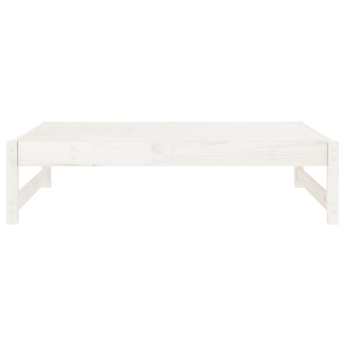 Poggiapiedi da Giardino 120x80 cm Legno Massello di Pino Bianco 825710