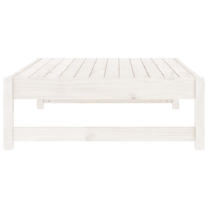 Poggiapiedi da Giardino 120x80 cm Legno Massello di Pino Bianco 825710