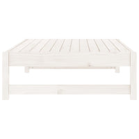 Poggiapiedi da Giardino 120x80 cm Legno Massello di Pino Bianco 825710