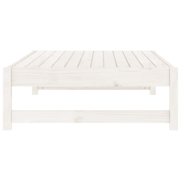 Poggiapiedi da Giardino 120x80 cm Legno Massello di Pino Bianco 825710