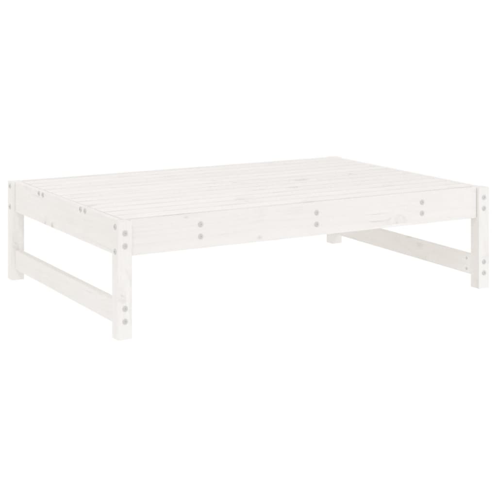 Poggiapiedi da Giardino 120x80 cm Legno Massello di Pino Bianco 825710