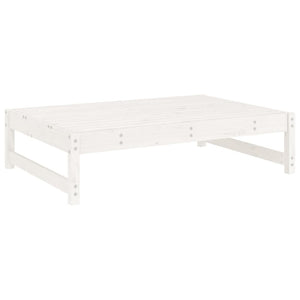 Poggiapiedi da Giardino 120x80 cm Legno Massello di Pino Bianco 825710
