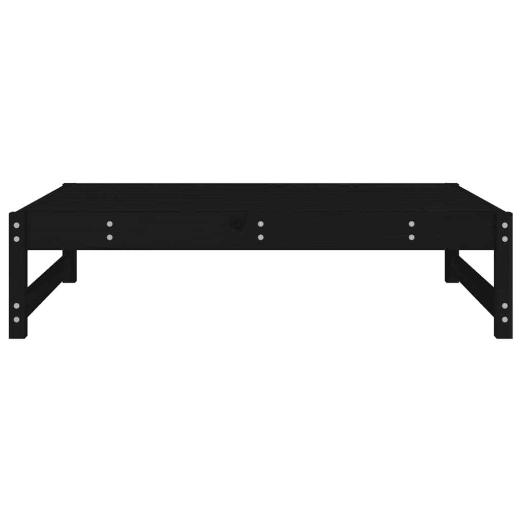 Poggiapiedi da Giardino 120x80 cm Legno Massello di Pino Nero 825713