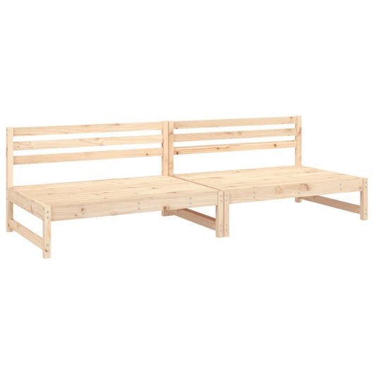 Divani Centrali da Giardino 2pz 120x80cm Legno Massello di Pinocod mxl 84859