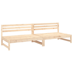 Divani Centrali da Giardino 2pz 120x80cm Legno Massello di Pino 825716