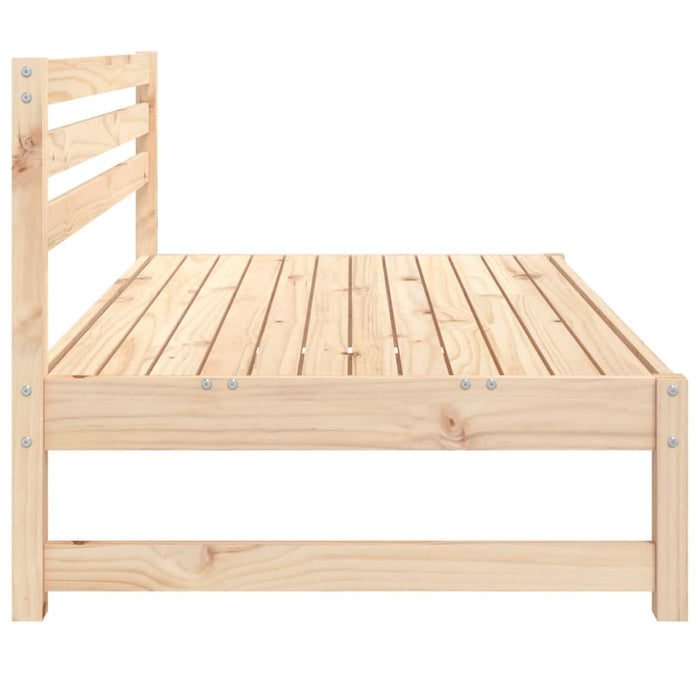 Divani Centrali da Giardino 2pz 120x80cm Legno Massello di Pino 825716