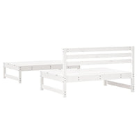 Set Salotto da Giardino 2 pz Bianco in Legno Massello di Pino 825724