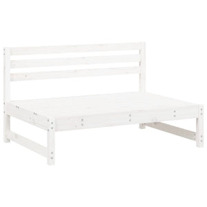 Set Salotto da Giardino 2 pz Bianco in Legno Massello di Pino 825724