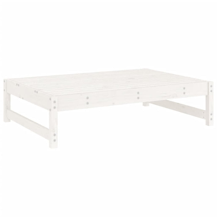 Set Salotto da Giardino 2 pz Bianco in Legno Massello di Pino 825724