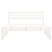 Divano Centrale Giardino Bianco 120x80cm Legno Massello Pino 825745